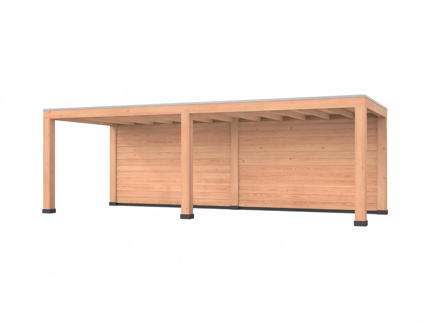 Douglas overkapping, 750 x 300, met achterwand, Westwood Robuust - Afbeelding 1